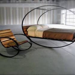 Mood Rocking Bed by Joe Manus Works In Indoor and Outdoor Bedrooms