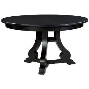 Wooden Round Dining Table In Midnight Black Finish