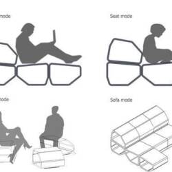 Segment Modular Seats by Noam Fass Come with Gadget Charging Abilities