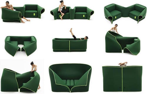 Sosia Modular Sofa by Emanuele Magini Splits Into Armchairs 
