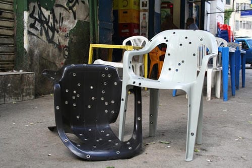 bullet hole chairs