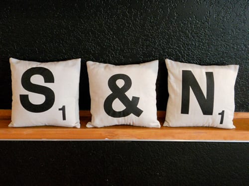 Scrabble-Inspired Pillows Give Geeks Sweet Dreams