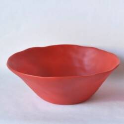 red modern fruit bowl