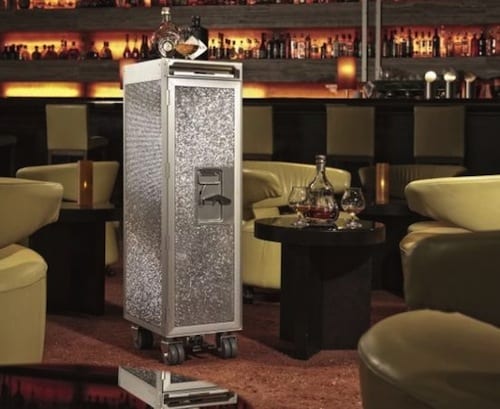 Swarovski Crystals Airplane Trolley Fridge