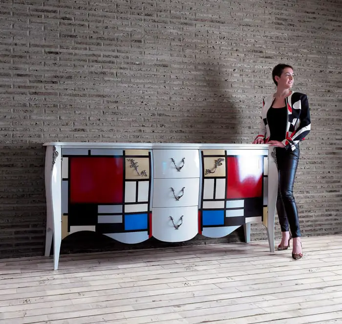 Sideboard Made Of Plywood With Cherry Veneer