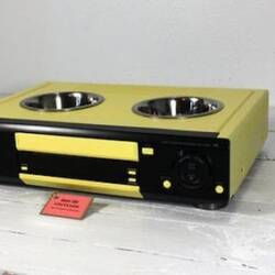 Upcycled VCR Pet Feeder