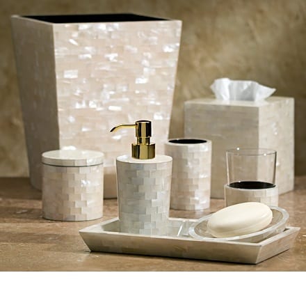 Mother Of Pearl Designer Bathroom Vanity Set