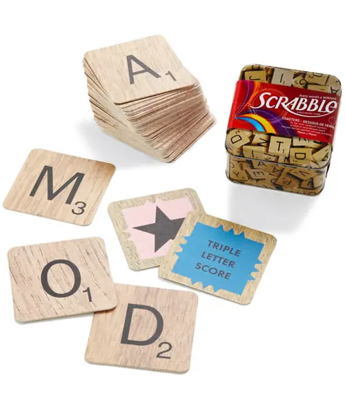Official Scrabble Coasters Made of Recycled Pulp Board