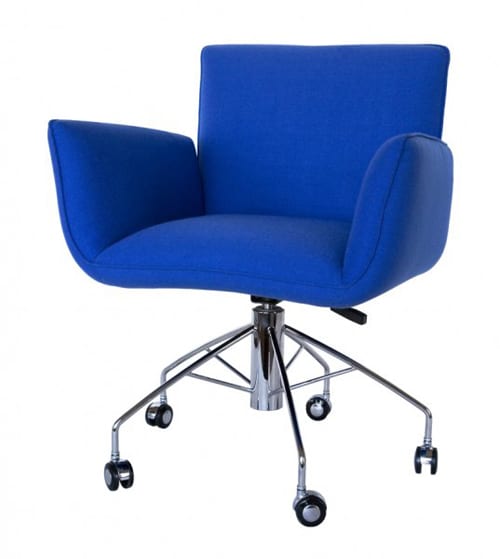 cobalt blue caster chair