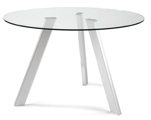 round glass dining table