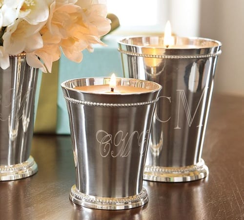 julep cup candle holders