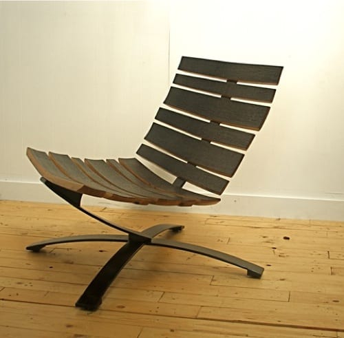 chair made from barrel