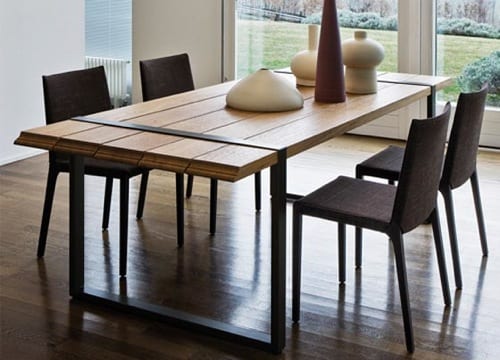 dining table with movable parts
