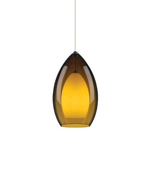 simple amber hanging lamp