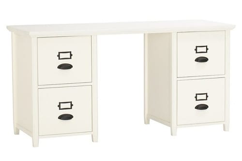 Pottery Barn classic white desk