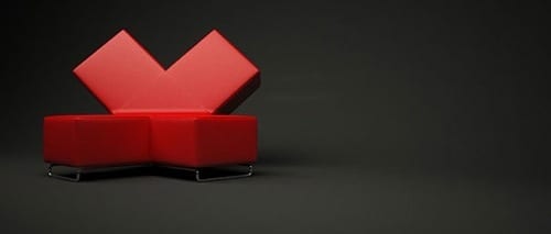 red cross sofa