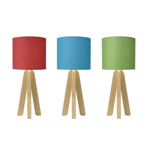 multicolored table lamps