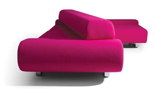 hot pink modular sofa