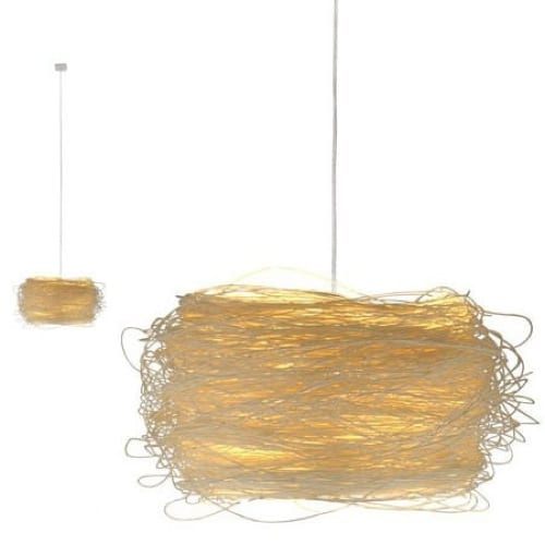 natural fiber hanging lamp
