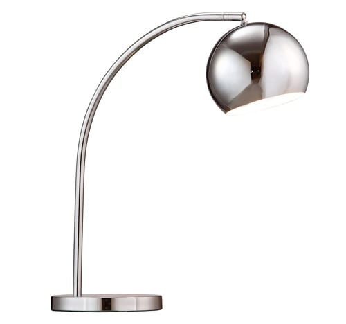 chrome globe table lamp