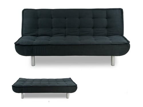 black tufted sofa bed