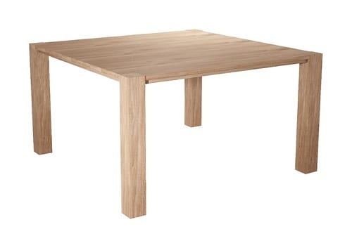 square wooden dining room table