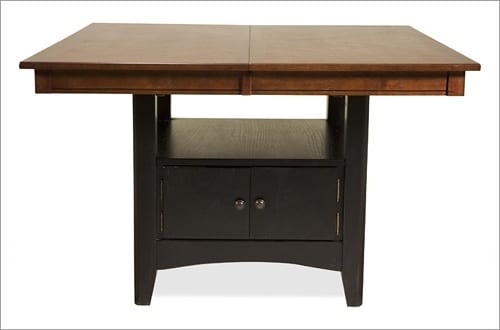 square dining table with storage