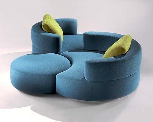 modern blue sofa