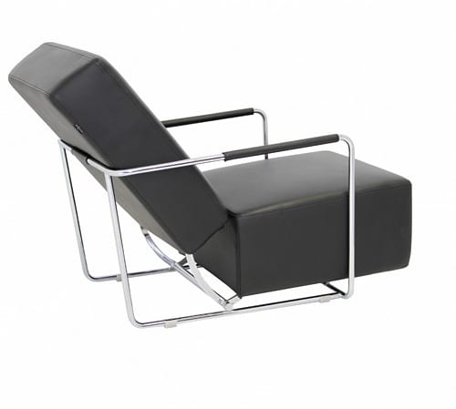 minimalist black recliner