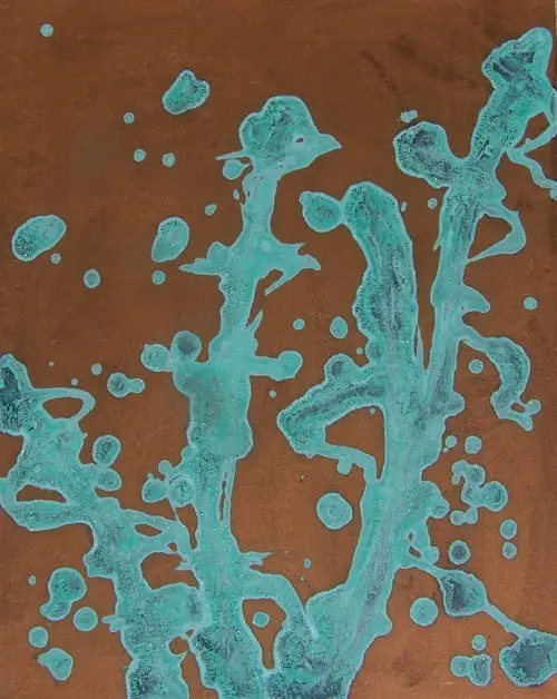 abstract copper wall art