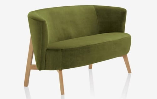 olive green love seat