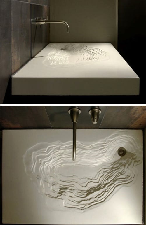 white geological sink
