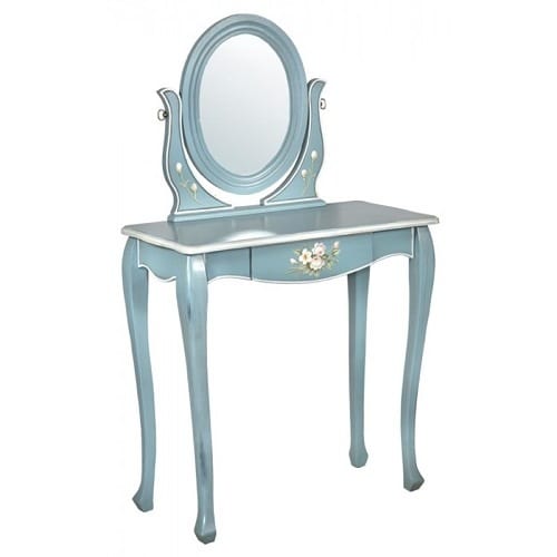 blue dressing table