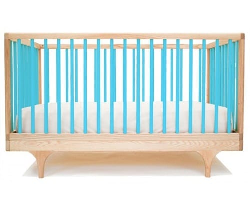 turquoise baby crib