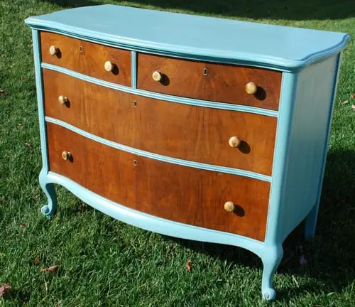 blue chest of drawers