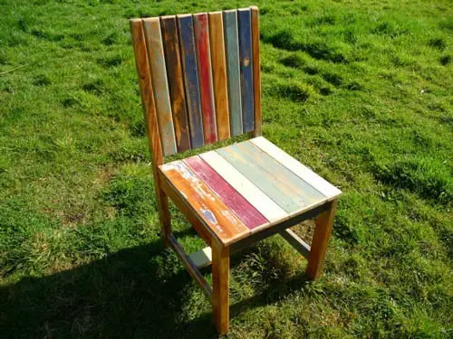 reclaimed wood dining chair