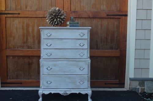 antique blue chest of drawers