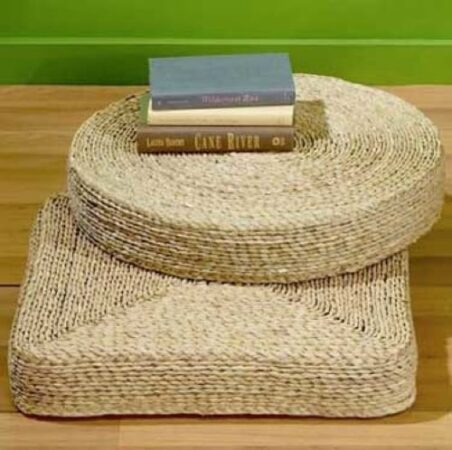 woven floor pillow