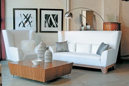 White High-Backed Couches by Metropolitan Home Collection