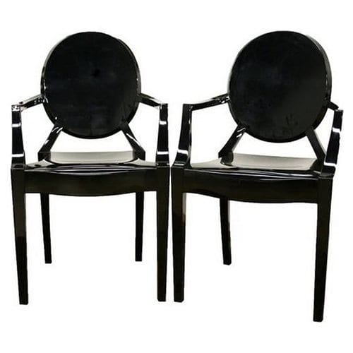 black ghost chairs