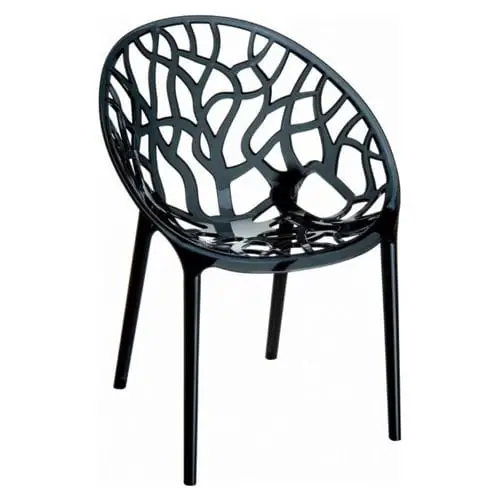 black polycarbonate chair