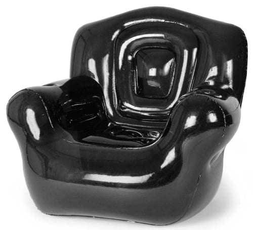 black inflatable chair