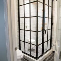 french door shower stall