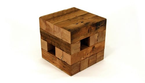 reclaimed wood end tables