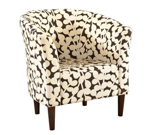 navy and white chair