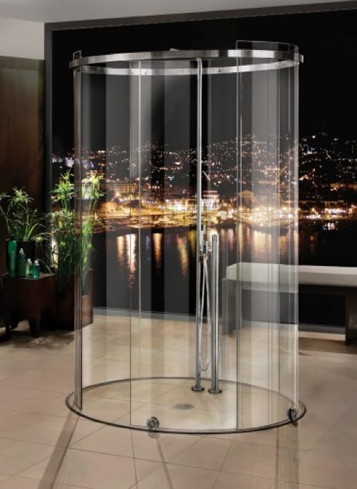oval glass shower