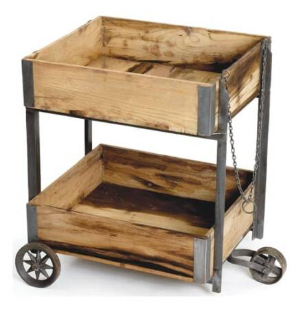 Reclaimed Wood Merchandise Cart from Kathy Kuo Home