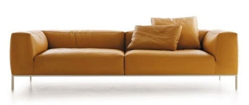 caramel colored couch