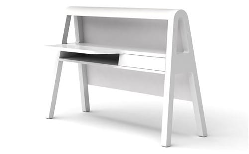 white easel desk
