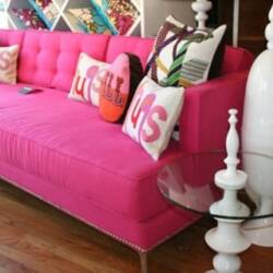 hot pink sofa